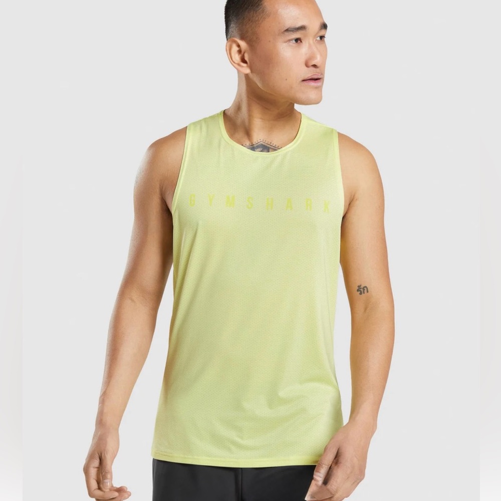 2 Gymshark Tanks, Firefly Green and White, M - Picture 3 of 14